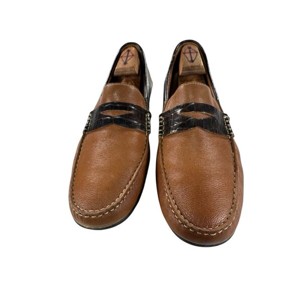 Johnston & Murphy Mens Size 12 M Brown Casual Slip On Driving Loafers NICE - Picture 2 of 8
